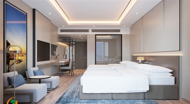 Phòng Duluxe 2 giường đôi